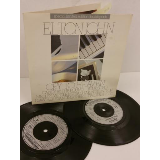ELTON JOHN cry to heaven (special limited edition double pack), gatefold, 2 x 7 inch singles, EJSD 11