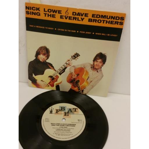 NICK LOWE & DAVE EDMUNDS nick lowe & dave edmunds sing the everly brothers, 7 inch single, BEV 1