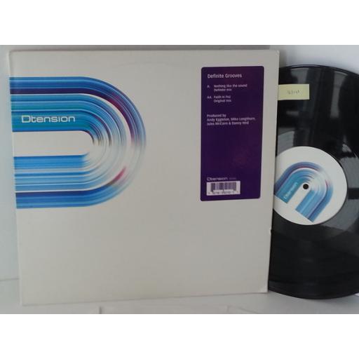 DEFINITE GROOVES nothing like the sound, 12 inch single, 2 tracks, DT010