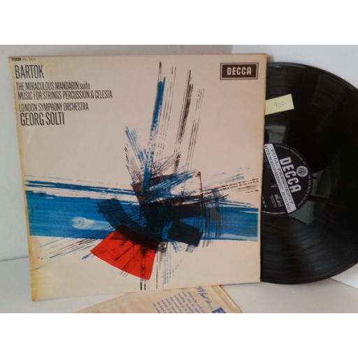 BARTOK, LONDON SYMPHONY ORCHESTRA, GEORG SOLIT the miraculous mandarin suite/ music for strings, percussion and celesta, SXL 6111