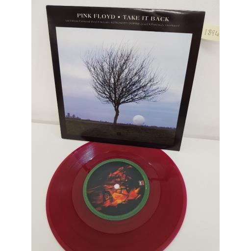 PINK FLOYD, take it back edit, B side astronomy domine live, EM 309, RED VINYL 7" single