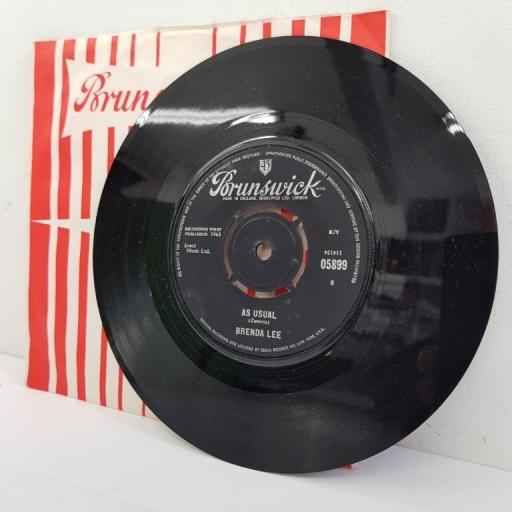 BRENDA LEE, as usual, B side lonely lonely lonely me, 05899, 7" single