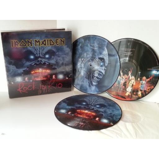 IRON MAIDEN rock in rio, tri-fold sleeve, 3 x Picture disc