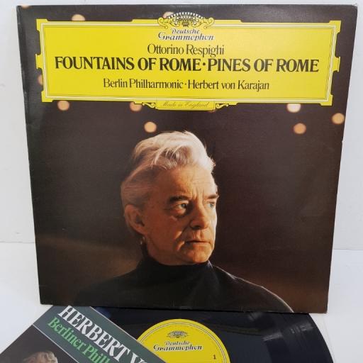 Ottorino Respighi, Berliner Philharmoniker • Herbert von Karajan ‎– Fountains Of Rome • Pines Of Rome, 2531 055, 12" LP