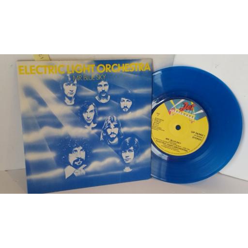 ELECTRIC LIGHT ORCHESTRA mr blue sky, 7 inch single, blue vinyl, UP 36342