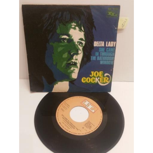 JOE COCKER delta lady & she came in through the bathroon window 7" picture sleeve SINGLE NIL9020