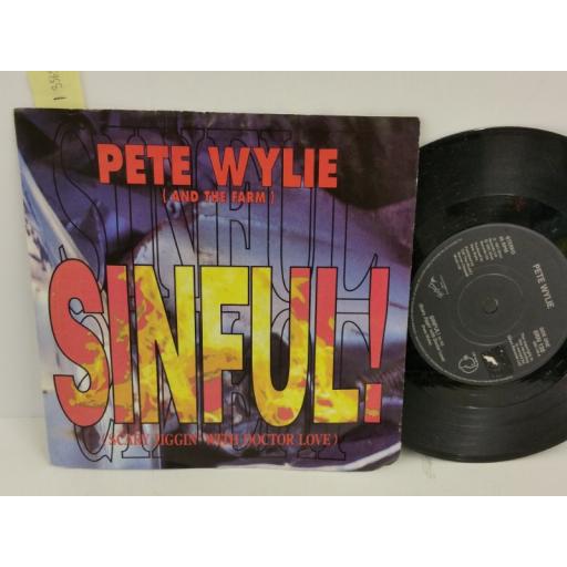 PETE WYLIE sinful! (scary jiggin' with doctor love), PICTURE SLEEVE, 7 inch single, SRN 138