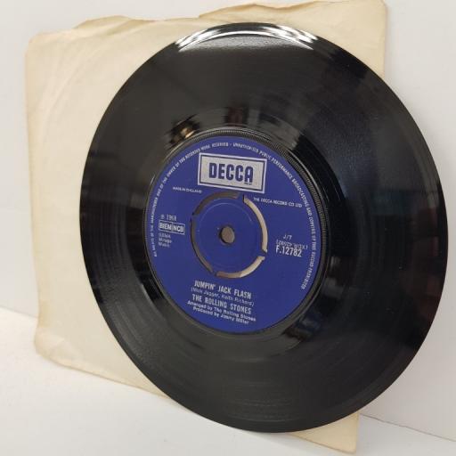 THE ROLLING STONES, jumpin' jack flash, B side child of the moon, F.12782, 7" single