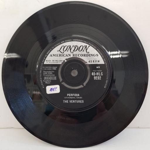 THE VENTURES, perfidia, B side no trespassing, 45-HLG 9232, 7" single