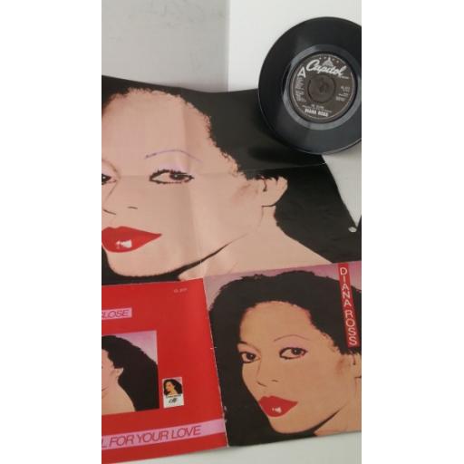 DIANA ROSS so close, 7 inch single, fold out poster calendar sleeve, CL 277