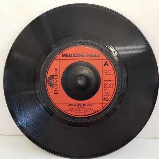 MEDICINE HEAD, one & one is one, B side out on the street, 2001-432, 7" single