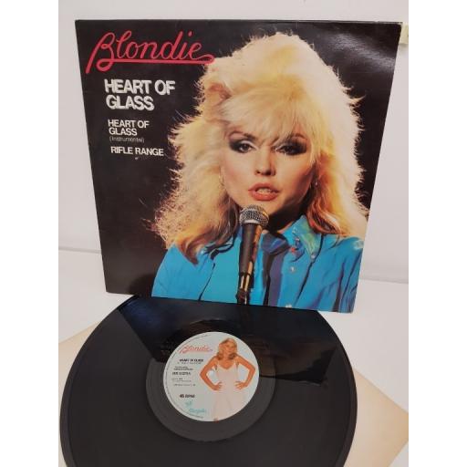 BLONDIE, heart of glass, B side instrumental and rifle range, CHS 12-2275, 12" single, limited edition