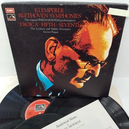 Beethoven - Klemperer, The Philharmonia Orchestra ‎– Symphonies 3, 5, & 7, etc., SLS 873, 3x12" LP, box set