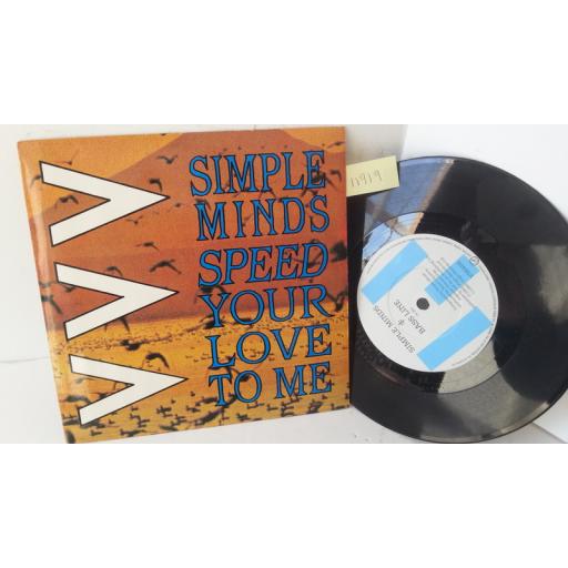 SIMPLE MINDS speed your love to me, 7 inch single, VS 649