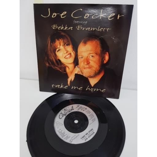 JOE COCKER FEATURING BEKKA BRAMLETT, take me home, B side up where we belong live, CL 729, 7" single