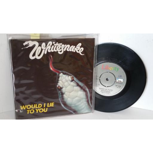 WHITESNAKE would I lie to you, 7 inch single, BP 399