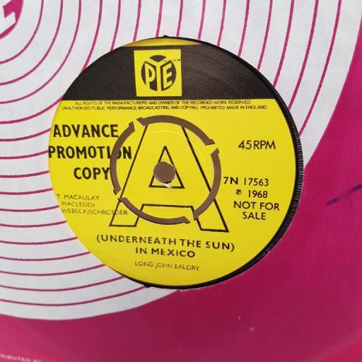 LONG JOHN BALDRY, underneath the sun in mexico, B side we're together, ADVANCE PROMO. COPY.. -+7N 17563, 7" single