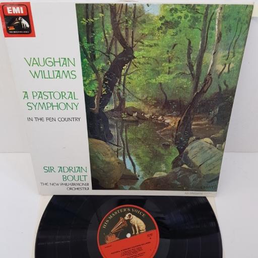 Vaughan Williams / Sir Adrian Boult, The New Philharmonia Orchestra ‎– A Pastoral Symphony / In The Fen Country, ASD 2393, 12" LP
