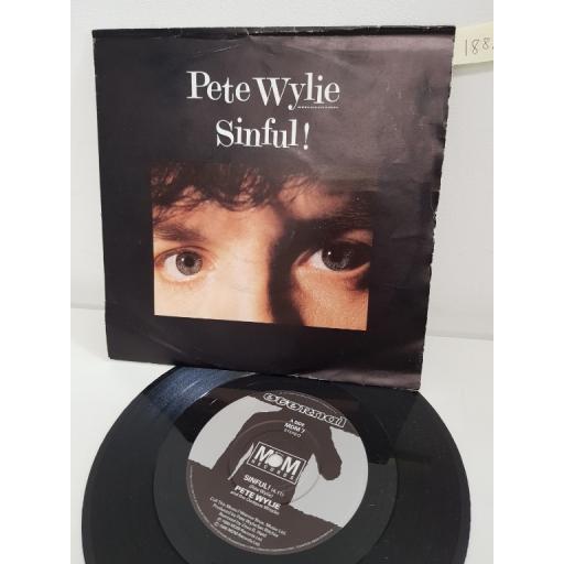 PETE WYLIE, sinful!, side B i want the moon, mother, MDM 7, 7'' single