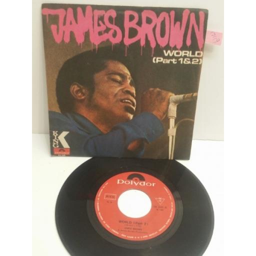 JAMES BROWN world (part 1 & 2) 7" picture sleeve single 59349