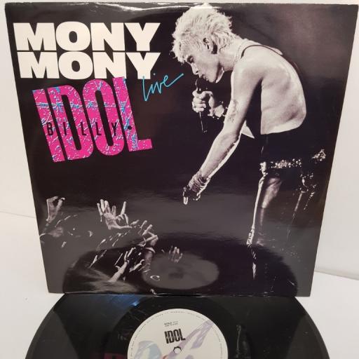BILLY IDOL, mony mony (hung like a pony remix), B side shakin' all over (live) and mony mony (live), IDOLX 11, 12" single