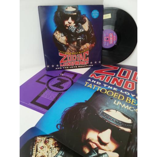 ZODIAC MINDWARP AND THE LOVE REACTION tattooed beat messiah WITH POSTER, ZODLP 1