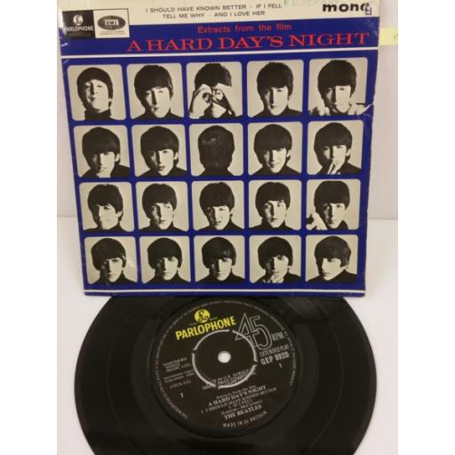 THE BEATLES extracts from the film a hard day's night, 7 inch single, GEP 8920