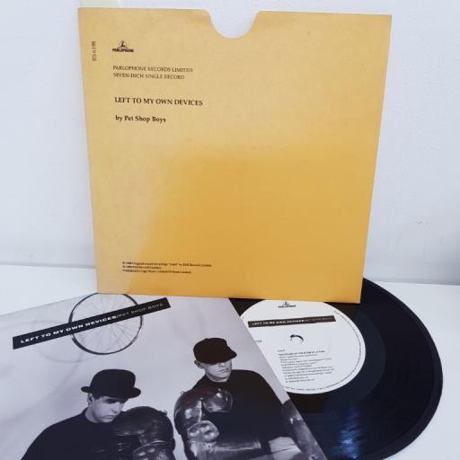 PET SHOP BOYS, left to my own devices, B side the sound of the atom splitting, RS 6198, 7" single