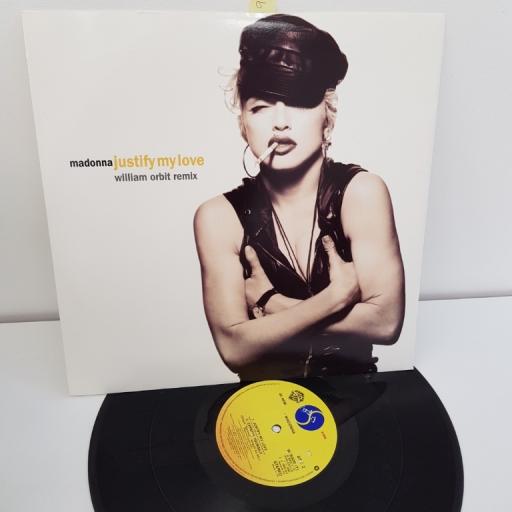 MADONNA, justify my love, william orbit remix, 12" 2- TRACK EP (justify my love + express yourself) W9000T