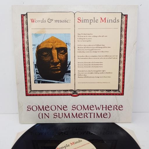 SIMPLE MINDS, someone somewhere (in summertime), B side king is white and in the crowd + soundtrack for every heave, VS 538-12, 12" single