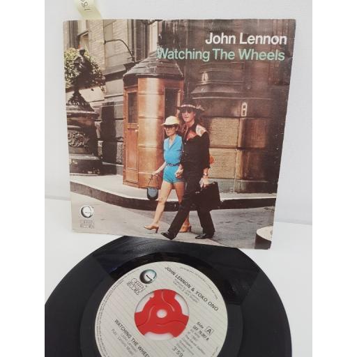 JOHN LENNON & YOKO ONO, watching the wheels John Lennon, B side I'm your angel Yoko Ono, GEF 79207, 7" single