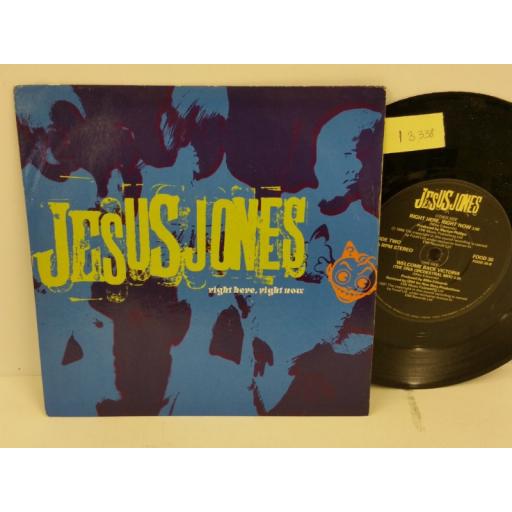 JESUS JONES right here, right now, PICTURE SLEEVE, 7 inch single, FOOD 30