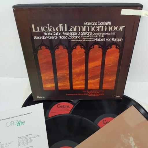 Donizetti - Maria Callas, Giuseppe di Stefano With Herbert von Karajan, Orchestra & Chorus Of La Scala ‎– Lucia Di Lammermoor, LO18 3LP, 3x12" LP, box set