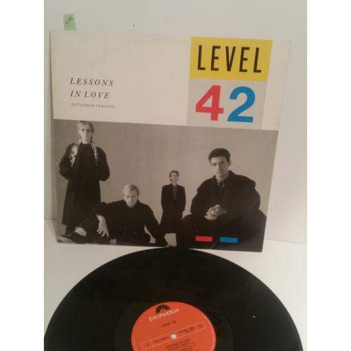 LEVEL 42 lessons in love EXTENDED VERSION POSPX790 12" 3 TRACK SINGLE