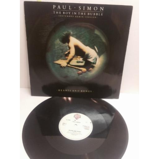 PAUL SIMON the boy in the bubble (extended remix version) W8509TX. 12" picture sleeve single