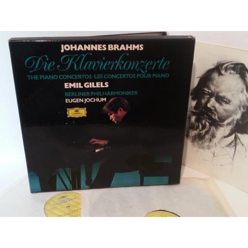 JOHANNES BRAHMS, EMIL GILELS, BERLINER PHILHARMONIKER, EUGEN JOCHUM die klavierkonzerte, 2 record boxset, 2707 064, booklet