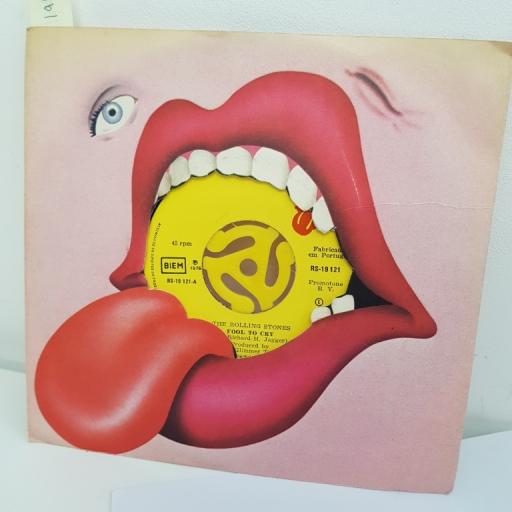 THE ROLLING STONES, fool to cry, B side crazy mama, RS 19121, 7" single