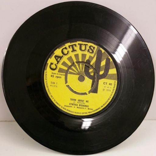 CYNTHIA RICHARDS think about me / take a giant step, 7 inch single, CT 40