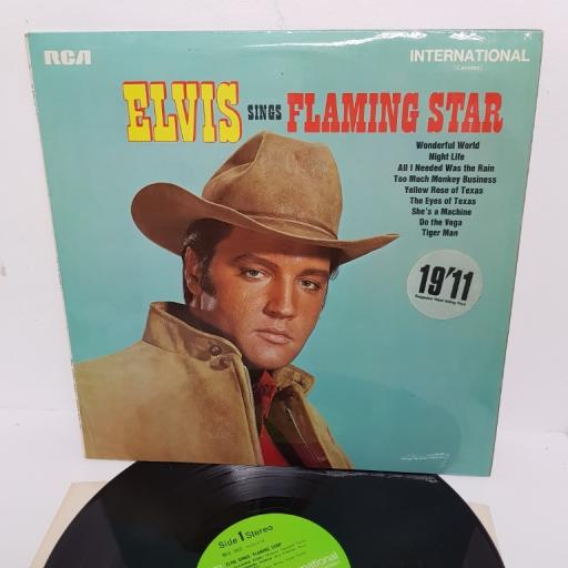 ELVIS PRESLEY, elvis sings 'flaming star', INTS 1012, 12" LP