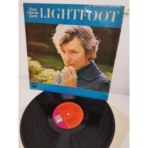 GORDON LIGHTFOOT, back here on earth, SULP 1239, 12" LP