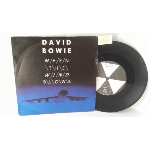 DAVID BOWIE when the wind blows, 7 inch single, VS 906