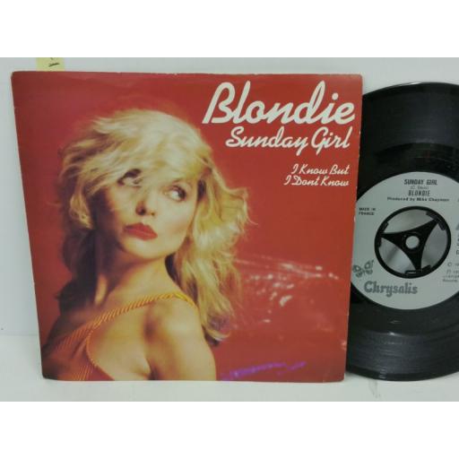 BLONDIE sunday girl, PICTURE SLEEVE, 7 inch single, CHS 2320
