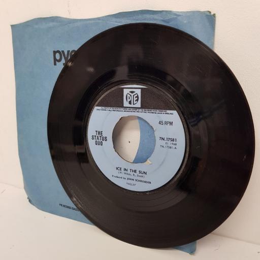 THE STATUS QUO, ice in the sun, B side when my mind is not live, 7N.17581, 7" single