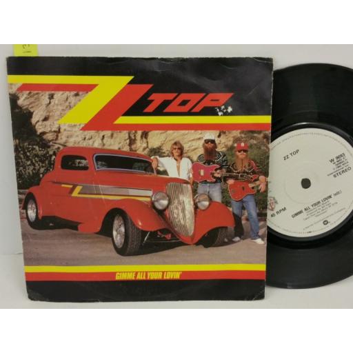 ZZ TOP gimme all your lovin', PICTURE SLEEVE, 7 inch single, W9693