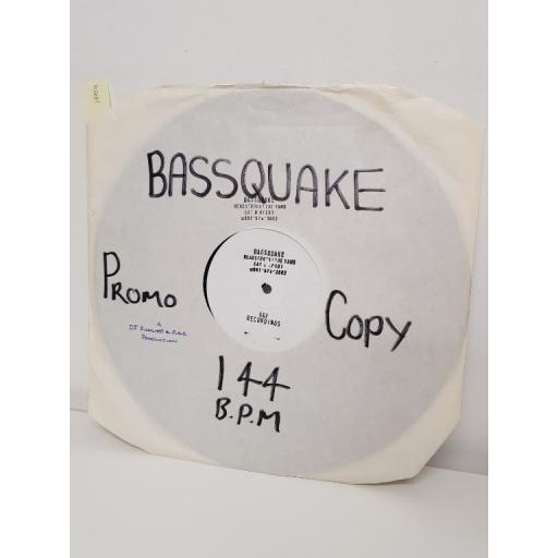 BASSQUAKE, headstrong rave mix and eat this mix , B side the yamo vicious bass mix , RF 001, 12" PROMO