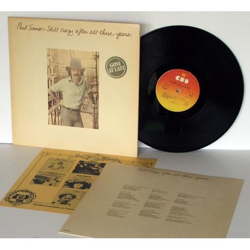PAUL SIMON still crazy after all these years Embossed sleeve with stickered "...