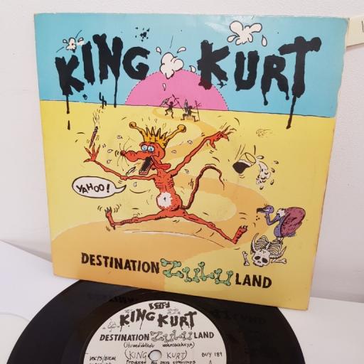 KING KURT, destination zululand, B side she's as hairy, Buy 189, 7" single