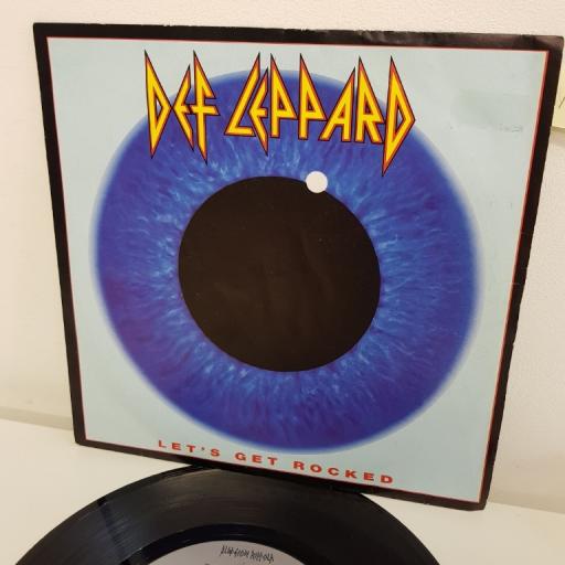 DEF LEPPARD, let's get rocked, B side only after dark, DEF 7, 7" single