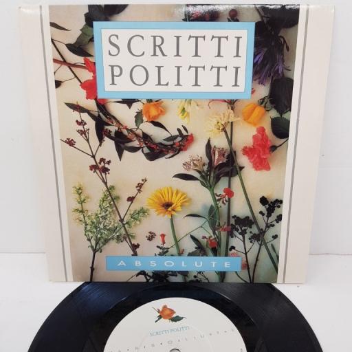 SCRITTI POLITTI, absolute, B side (version), VS 680, 7" single