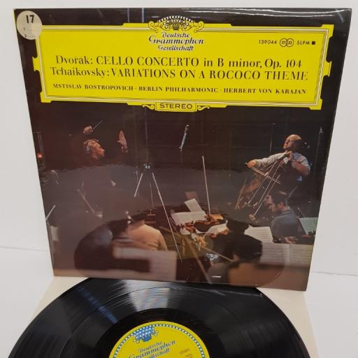 DVORAK/TCHAIKOVSKY - Orchestra Philharmonique De Berlin, Hervbet von Karajan, Mstislav Rostropovitch, 139044, 12''LP